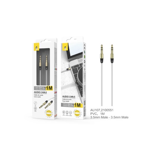 CABO DE ÁUDIO ONEPLUS B5312 BL M/M 3,5MM 2M BRANCO CABO DE ÁUDIO ONEPLUS B5312 BL M/M 3,5MM 2M BRANCO